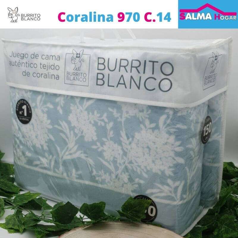 Burrito Blanco | Juego de sábanas Coralina, 970 Turquesa | para Cama de 105  cm (+ Medidas Disponibles) | Sábanas de Invierno 105 | Cama indivual 105