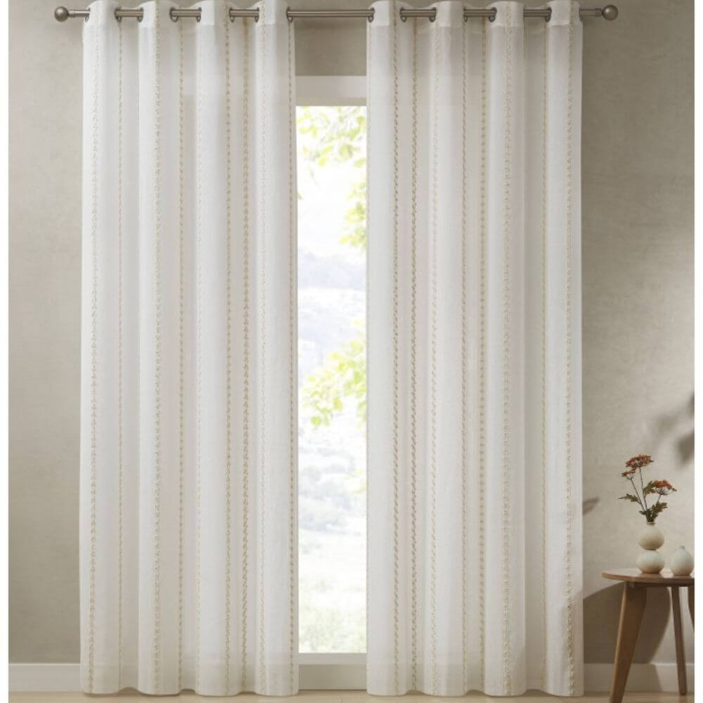 VD5338 Cortina Visillo Lino"RAYA CHENILLA" de 140x265 cm - Imagen 2